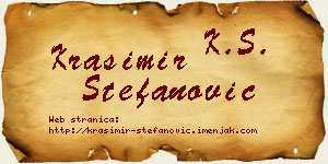 Krasimir Stefanović vizit kartica